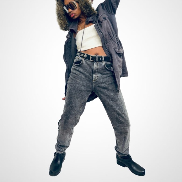 LOFT Charcoal Gray Zip Removable Hood W/Faux Fur XS - Picture 3 of 10